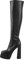 Only maker Overknee Stiefel Stretch Boots für Damen mit Plateau Blockabsatz Lederoptik Schwarz 43 EU