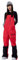 ALSOGO Damen Winter Skihose mit Verstellbaren Trägern Overall wasserdichte Winddichte Schneehose Snowboardhose Trekkinghose Cargohosen Rot M