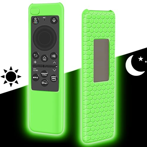 Silikon Schutzhülle für Samsung 2023 SolarCell TM2360E BN59-01432A BN59-01432J BN59-01439A Fernbedienungen Hülle Cover Case Stoßfest Silikonhülle für Samsung 2023 TM2361E Solar Cell Remote-Glow Green