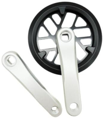 Perfeclan Kurbelgarnitur für Kinderfahrräder, Vierkant-Kurbelgarnitur, 32 Zähne, Zubehörteile, Kurbelarmsatz aus Aluminiumlegierung für das Radfahren im Freien, 12.7 cm