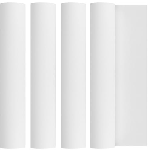 KEILEOHO Lot de 4 Rouleau de Papier à Dessin 30 cm x 15 m, 70 g/m², Rouleau de Papier Recharge Haute Qualité, Compatible avec Chevalet, Activités Loisirs Créatifs, Blanc