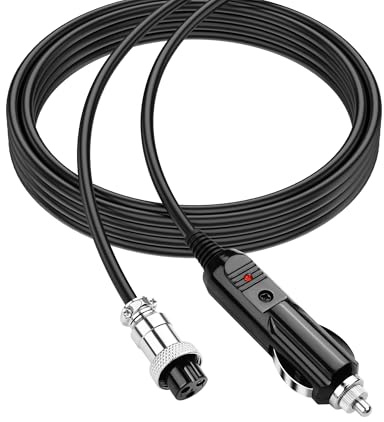 SinLoon 16 AWG Zigarettenanzünder GX16 3-poliges Kabel, 12 V, Stecker auf Buchse, drahtbar, industrielle runde Buchse, Luftfahrtstecker, 3 m (GX16, 3-polig)