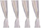 Bissolo Casa Set 4 Tende Zanzariere per Gazebo 3x3m, Bianco con Fascia Beige, con Zip Laterali e Lacci per Fissaggio