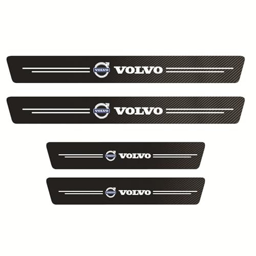 4 Stück Einstiegsleisten Schutz für Volvo 850 1991-1996, Kohlefaser Türschweller Aufkleber -Auto Türschweller Schutz,Selbstklebend Kratz- Und Verschleißfest