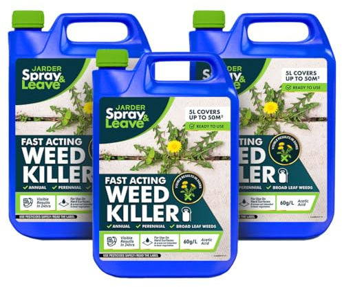 Jarder Fast Acting Strong Weed Killer for Hard Surfaces 5L - Kills Weeds in 24 hours - Ready to Use Formula - Glyphosate Free - 5L covers 50m2 (3)