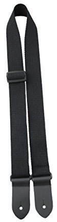 Perri's Leathers CWS15-6897 Cotton Ukulele Straps Guitar Strap, Black