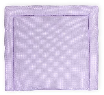 KraftKids Wickelauflage in weiße Punkte auf Lila, Wickelunterlage 85x75 cm (BxT), Wickelkissen