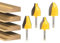 Yonico Raised Panel Cabinet Door Router Bits Vertical Set 4 Bit 1/4-Inch Shank 12404q