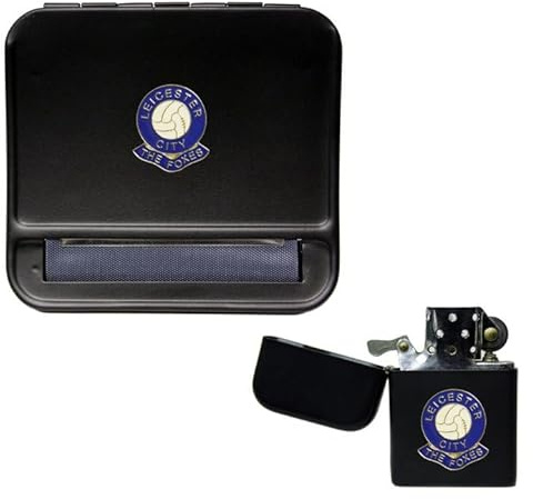 Leicester City Football Club Cigarette Rolling Machine and storproof Petrol Lighter