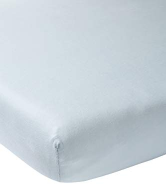 Meyco 566003 Jersey Spannbettlaken für Laufgittermatratze SpieldeckeBoxmatratze 100% Baumwolle 75x95cm Hellblau