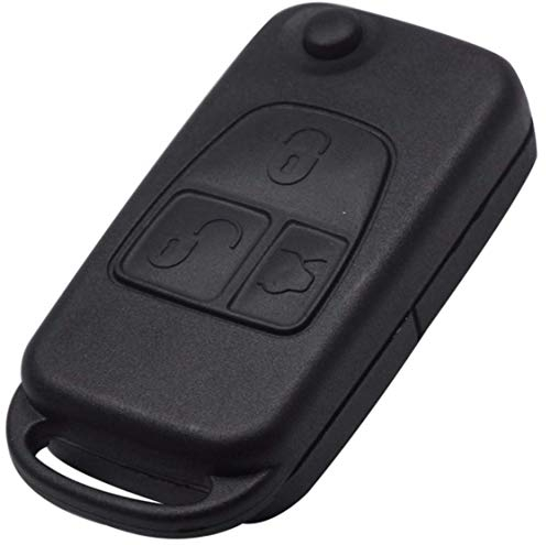 1x Ersatz Schlüsselgehäuse mit 3 Tasten Klappschlüssel Autoschlüssel Chiavi Schlüssel mit Rohlingtyp: HU44 Fernbedienung Funkschlüssel Gehäuse ohne Elektronik - INION