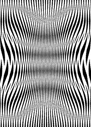 1art1 Optische Täuschungen Geometrische Muster Schwarz Weiss, 2-Teilig Fototapete Poster-Tapete 250x180 cm