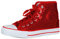Brandsseller Sneaker da Donna con Paillettes – Scarpe Stringate con Glitter, comode e alla Moda, Ideali per Tutti i Giorni e Le Feste – Rosso