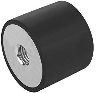 KIPP – kontrolldelar | standardelement K0569.02503055.20 K0569 gummibuffert, svart, 25 mm