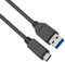 PremiumCord Cavo di Collegamento USB 3.2 Gen 2, Cavo Dati Superspeed ​​Fino a 10 Gbit/s, Cavo di Ricarica Fino a 3 A, Potenza 60 W, USB Tipo A Maschio a USB Tipo C Maschio, Colore Nero, Lunghezza 3m