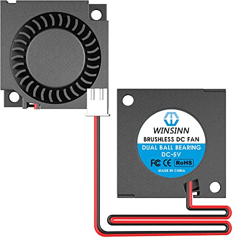 WINSINN 30mm Blower Fan 5V 3010 Dual Ball Bearing 30x10mm Turbine Turbo - High Speed (Pack of 2Pcs)