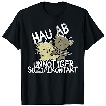 Hau Ab! Unnötiger Sozialkontakt BAKA Anime Style Geschenk T-Shirt