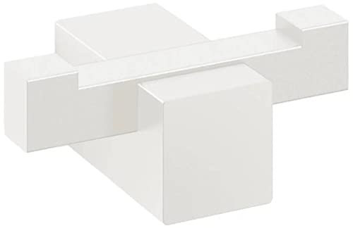 Zack Carvo White Stainless Steel Double Towel Hook 40814