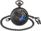 SUPBRO Damen Herren Taschenuhr Adler Analog Mechanische Kettenuhr Uhr Pocket Watch mit Halskette Pullover Kette Schwarz