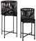 Paris Prix Atmosphera Créateur d'intérieur - Lot de 2 Cache-Pots en Métal Leaf 54cm Noir