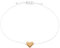 Selfmade Jewelry Armband Damen Herz Roségold Handgemachtes Makramee Armbändchen mit Herzchen Größenverstellbar Inkl. Geschenk-Verpackung (Rosegold - Weiß)