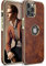 Lohasic for iPhone 13 Pro Max Case, Vintage Leather Thin Slim Luxury PU Soft Flexible Bumper Non-Slip Grip Anti-Scratch Protective Cover Phone Cases for iPhone 13 Pro Max 6.7 2021 - Brown