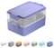 linoroso Lunchbox Erwachsene Brotdose mit 3 Fächern Bento Box mit Soßenbehälter und Geschirr Lunch Box für Mikrowelle und Spülmaschine Kunststoff BPA-frei Als Frühstücksbox Jausenbox - Violett