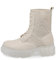 IF Fashion Stivali Stivaletti Anfibi Combat Scarpe da Donna Platform Elasticizzati Traspiranti Calzini 6603 beige N.38