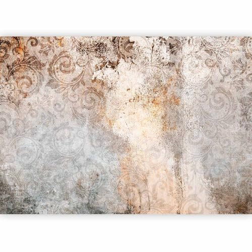 murando Carta da parati Ornament 350x256 cm Fotomurali in TNT Murale alla moda Decorazione da Muro XXL Poster Gigante Design Cameretta Carta per pareti beige Astratto su Effetto cemento f-A-10018-a-a