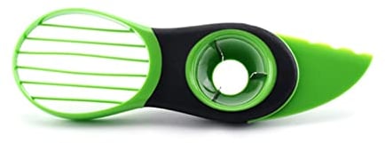 Trancheuse D'Avocat, Eplucheur D'Avocat,Coupe-Avocat 3 en 1,pour Eplucher et Dénoyauter les Fruits Vert Tokaneit