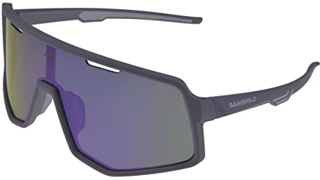 Gamswild WS4042 Fahrradbrille lila – polarisierte Sonnenbrille - schnelle Fahrradbrille - bruchsichere Polycarbonatgläser - 100% Schutz vor UV Strahlen - dank UV400 – 27g