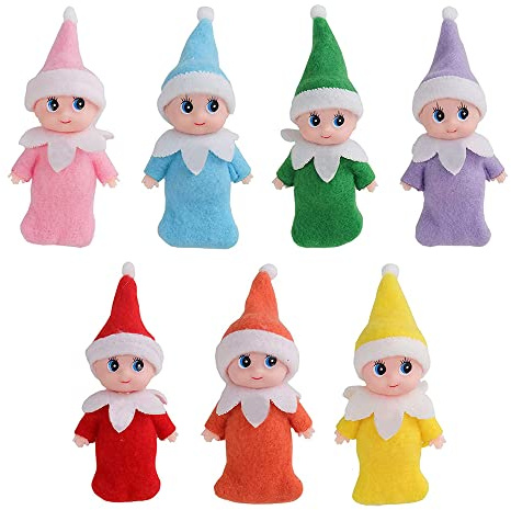 JHBEMAXS 7-teiliges Mini-Baby-Elfen-Zwillinge-Bastelset, kleine Puppen für Mädchen, Jungen, Kinder, Erwachsene (7 Stück)