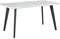 TUKAILAI Esstisch Holz 140cm, Küchentisch mit Wellenförmige Kante Metallbeinen, Moderner Rechteckiger Esszimmertisch für 4-6 Personen, Tisch Wohnzimmer Frühstückstisch Küche Esszimmer, Marmor weiß