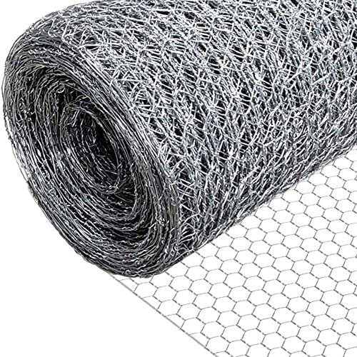 PROREGAL Maschendrahtzaun Sechseckgeflecht KEEPY | Höhe 1,0 Meter, Länge 50 Meter, Maschenweite 25mm, Drahtstärke 0,8mm, Verzinkt | Drahtzaun Hasendraht Kaninchendraht Hühnerdraht Drahtzaun