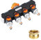 Sexyhot 4-Wege-Verteiler, 3/4 Zoll und 1/2 Zoll Wasseranschluss Verteiler, 4 Wege Wasserverteiler zu Gartenbewässerung, Einstellbarer Wasserdurchfluss