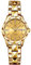 JewelryWe Damenuhr Edelstahl Uhren Damen - Gold Analog Quarz Armbanduhr mit Edelstahl Armband Leuchtend Zeiger Datum Woche Kalender 30m wasserdichte Uhr für Frauen Mädchen