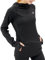 HDTIYUYP Laufshirt Damen Langarm Sportshirt mit Kapuze, Atmungsaktiv Funktionsshirt Damen Langarm Wandershirt UV Schutz mit Daumenlöcher Schwarz S