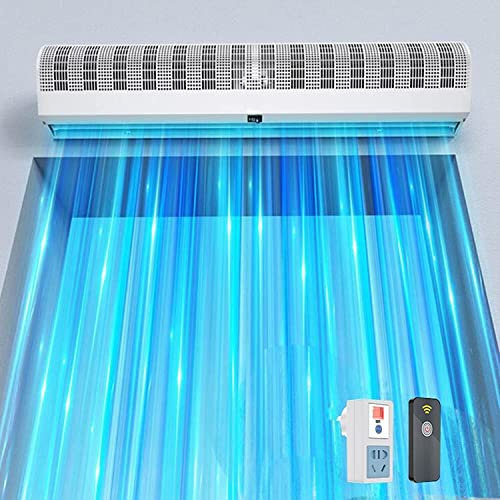 Kayziu ZCX Luftschleiermaschine 0,9/1,2 m Türkopf Großes Luftvolumen Luftschleierventilator mit Fernbedienung Luftschleierventilator (Größe : 90 cm)