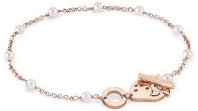 Nomination Bracelet Mon Amour collection in Stainless Steel, 925 Sterling Silver and Pearls. Rose Gold finish. Strawberry