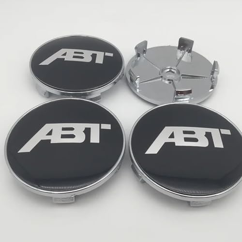 KAJAME 4 Stück ABS-Kunststoff Auto Center Radnabenkappen Kompatibel mit für 65mm 68mm ABT Center Nabenkappen Felgendeckel Schmücken Zubehör,D-68mm