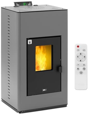 MSW MSW-PLT-W20 - Stufa a Pellet, 20 kW, per 380 m³/25 l, Acqua
