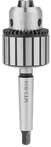 MT2 Drill Chuck Lathe Drill Chuck 1-13mm Capacity Carbide Steel Arbor Key Type Drill Chuck Suitable for Drilling Machines, Well Perfect for Centering, Reaming Operations