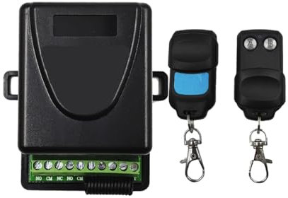 SQUADO - Ricevitore Universale Per Cancelli Automatici, con 2 Telecomandi, da Esterno, Adatto per Tutti i Tipi di Cancelli
