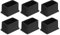 QUARKZMAN 6Pcs Embouts de Pieds de Chaise Carrés en PVC, 50mm x 30mm OD, Noirs, pour Protéger Les Pieds de Meubles de Table, Les Couvercles de Pieds de Chaise, Les Protecteurs de Sol
