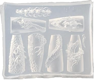 Silicone Mold Dragon Year Nails Molds Nail Art Decorations Mould Nail Stencils Carving Templates Nail Salons Supply