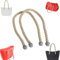 Gfamous 2 Stück O Bag Henkel Classic,O Bag Accessoires,Obag Tasche Henkel,O Bag Griffe,65cm,mit 2 Schnallen, Taschenzubehoer für Taschenriemen Ersatz（Khaki）