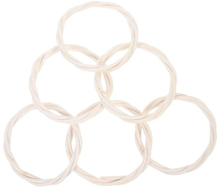 MAGICLULU 6stücke Wreath Rattan Kreise Für Bastelarbeiten Weiße Rattanringe Für Kreative Weihnachts Und Festtagsdekorationen Für Türkränze Und