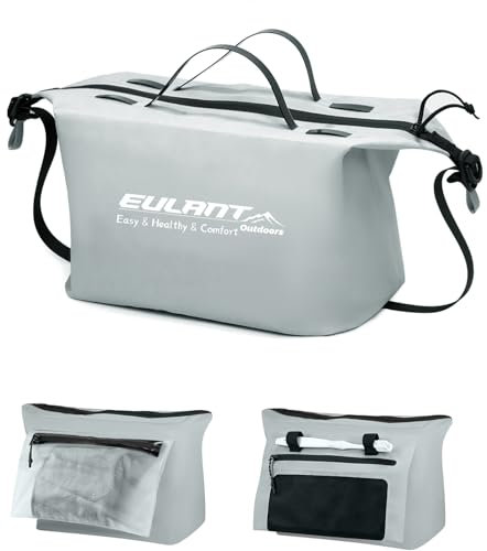 EULANT wasserdichte Kulturbeutel für Reise,Nylon Waschtaschen Männer für Geschäftsreise Outdoor Strand Schmutzige Kleidung Angeln Nasse Badeanzüge,Wasserdichter Reißverschluss und PVC-Innen-Tasche