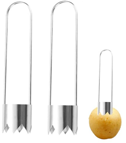 Vastsea 2 Stück Apfelausstecher, Pfeffer Entkerner Werkzeug, Edelstahl Obstkernentferner, für Paprika, Apfel, Birne, Obst (16×3.5cm)