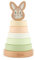 Bieco Stapelturm Baby Hase Fine | nachhaltiges Holz FSC® | 19 cm | Steckspiel ab 1 Jahr Stapelringe Baby Holz Holzturm Baby Holzspielzeug ab 1 Jahr Baby Stapelturm Holz Stapelturm ab 1 Jahr Steckspiel